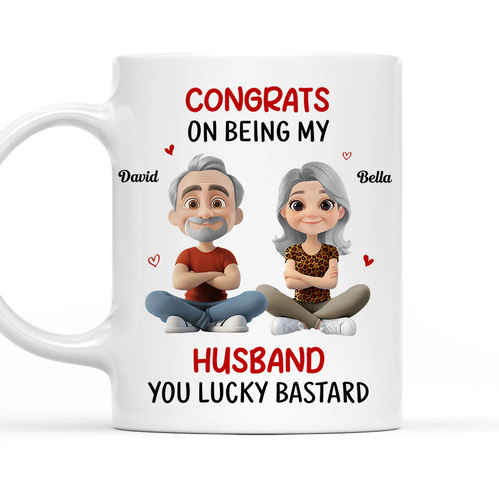 Congrats My Husband - Personalized Custom Coffee Mug - Image 3