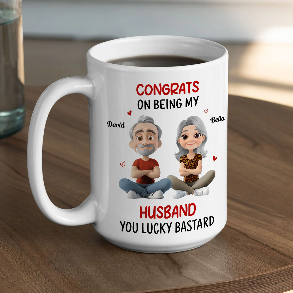 Congrats My Husband - Personalized Custom Coffee Mug - Image 4