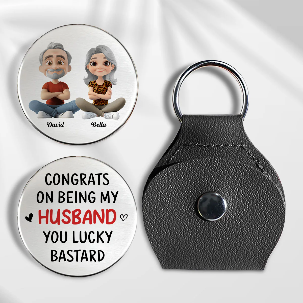 Congrats My Husband - Personalized Custom Pocket Hug