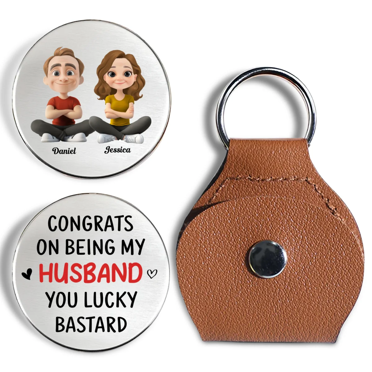 Congrats My Husband - Personalized Custom Pocket Hug - Image 6