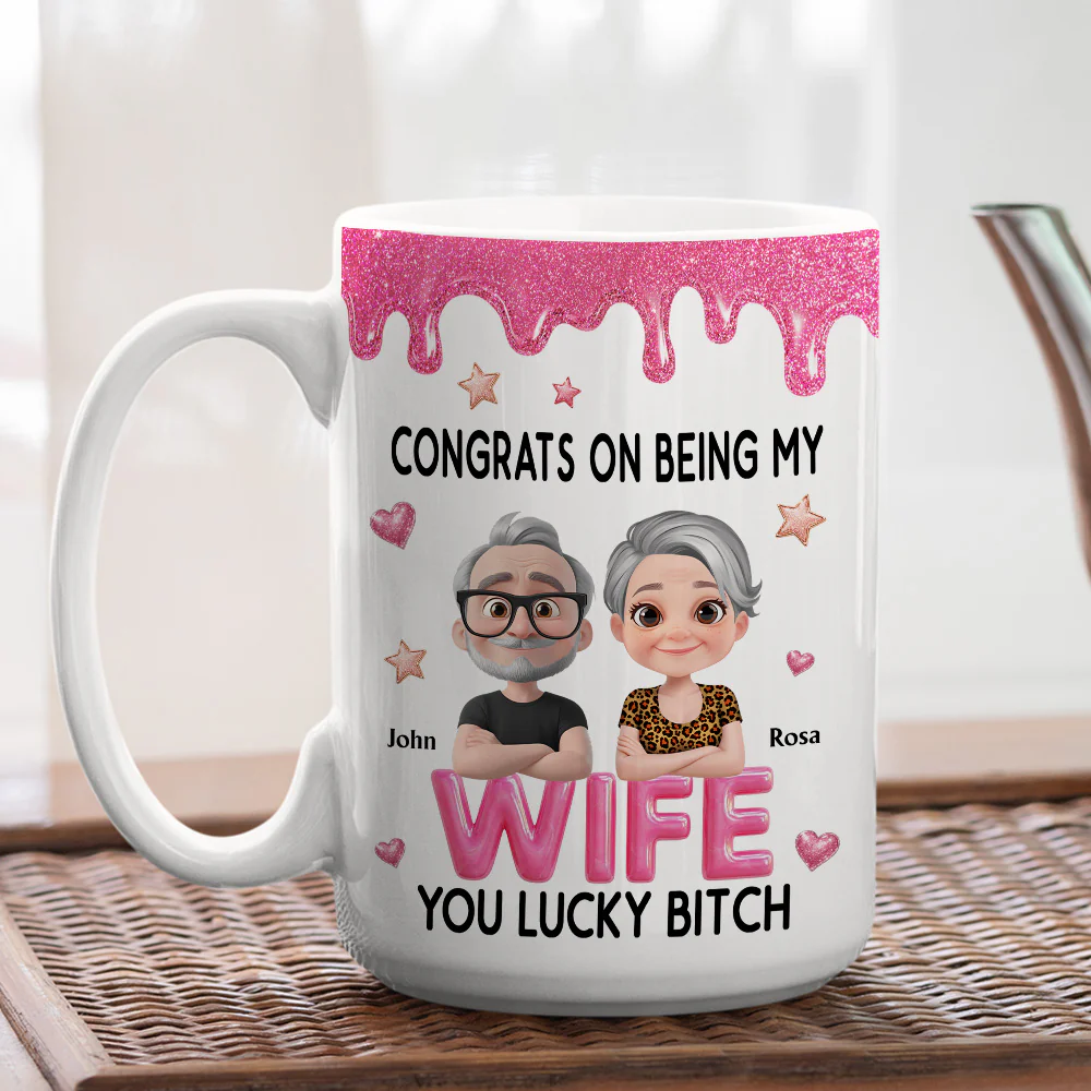 Congrats My Wife - Personalized Custom Coffee Mug - Image 3