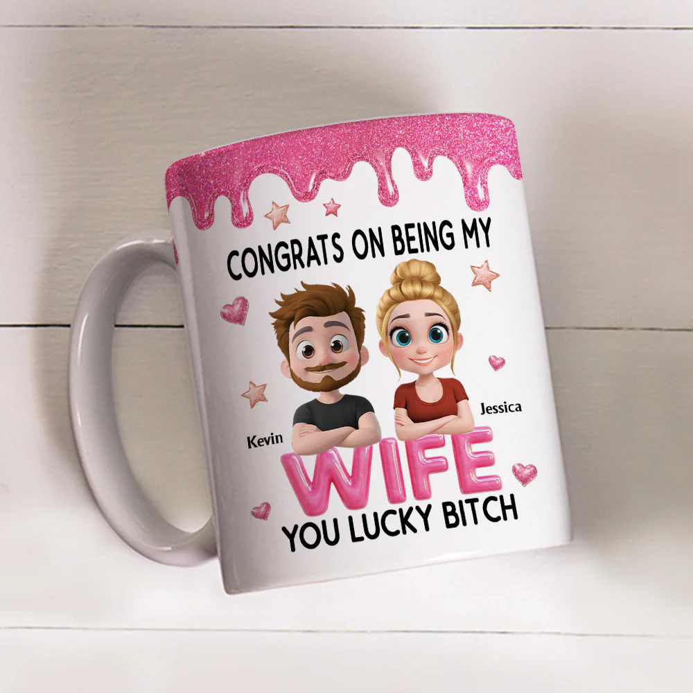 Congrats My Wife - Personalized Custom Coffee Mug - Image 4