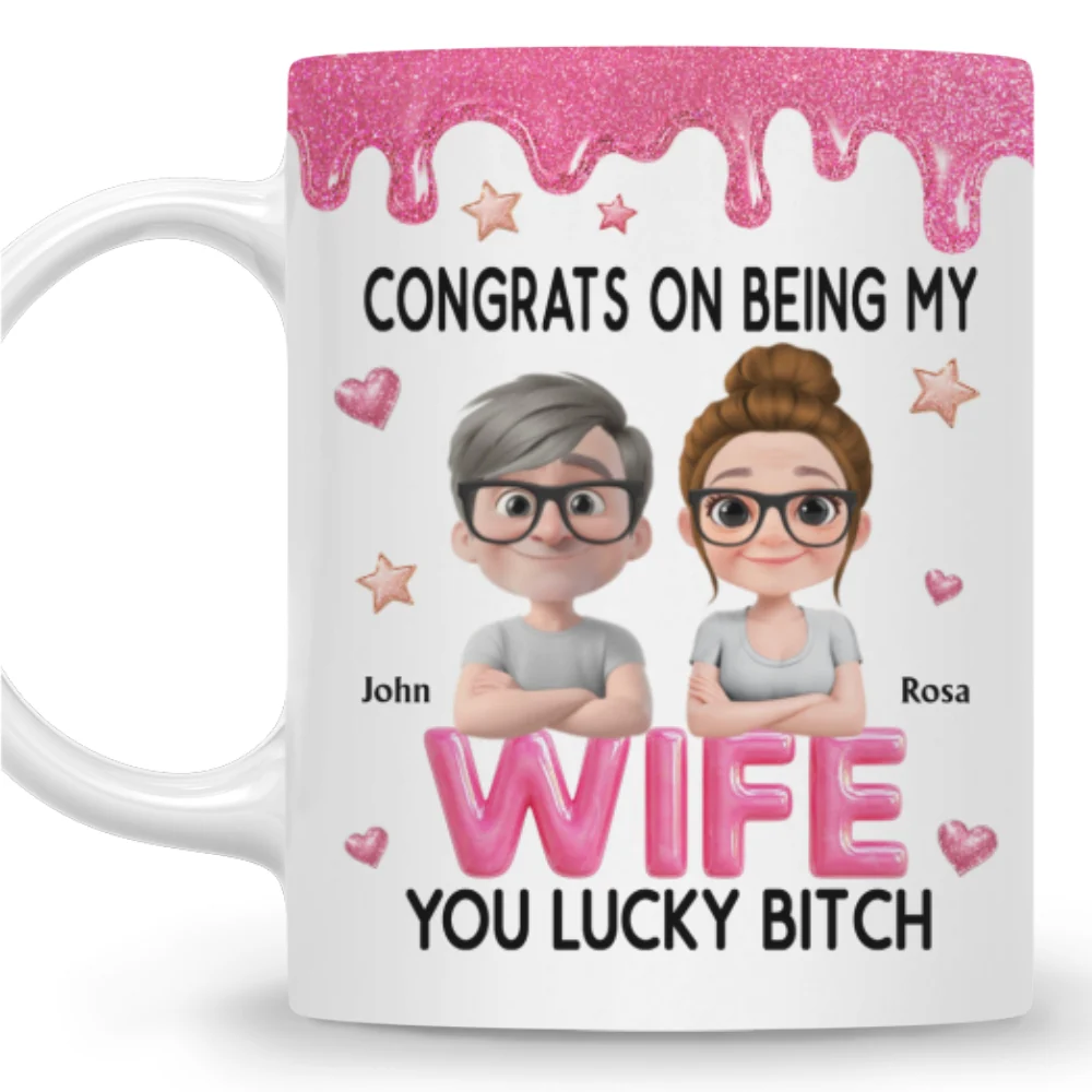 Congrats My Wife - Personalized Custom Coffee Mug - Image 7