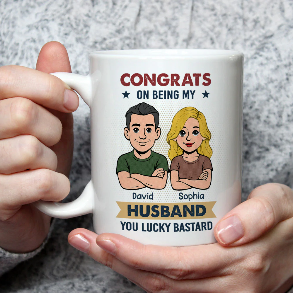 Congrats On Being Mine - Personalized Custom Coffee Mug - Image 3