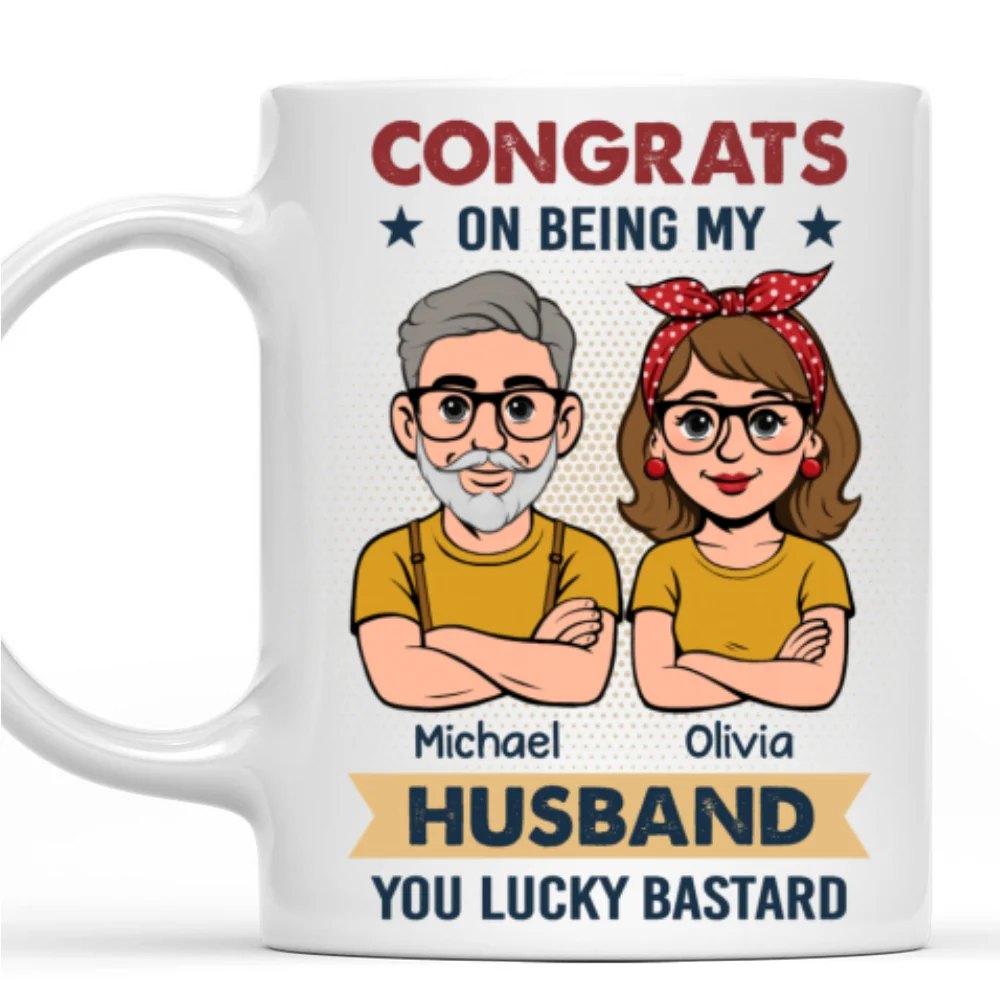 Congrats On Being Mine - Personalized Custom Coffee Mug - Image 6