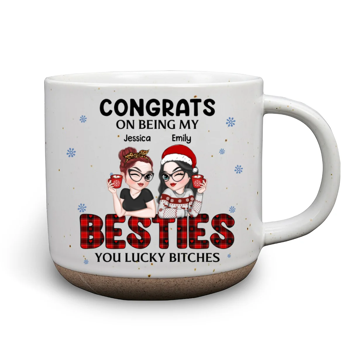 Congrats On Being My Bestie Christmas - Personalized Custom Pottery Mug - Image 8