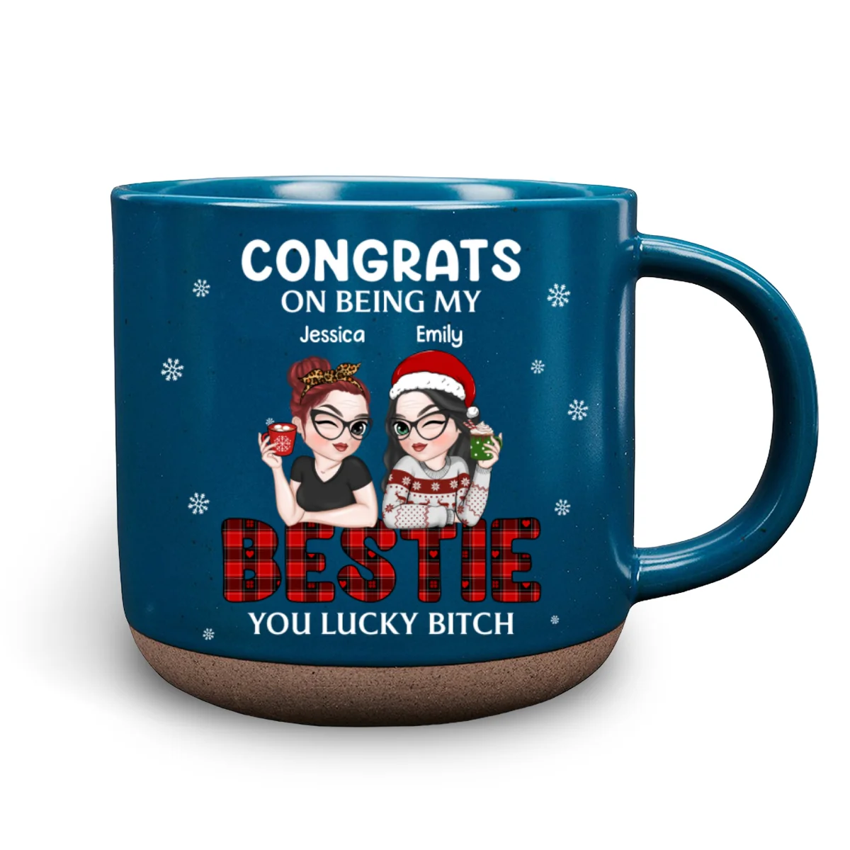 Congrats On Being My Bestie Christmas - Personalized Custom Pottery Mug - Image 9