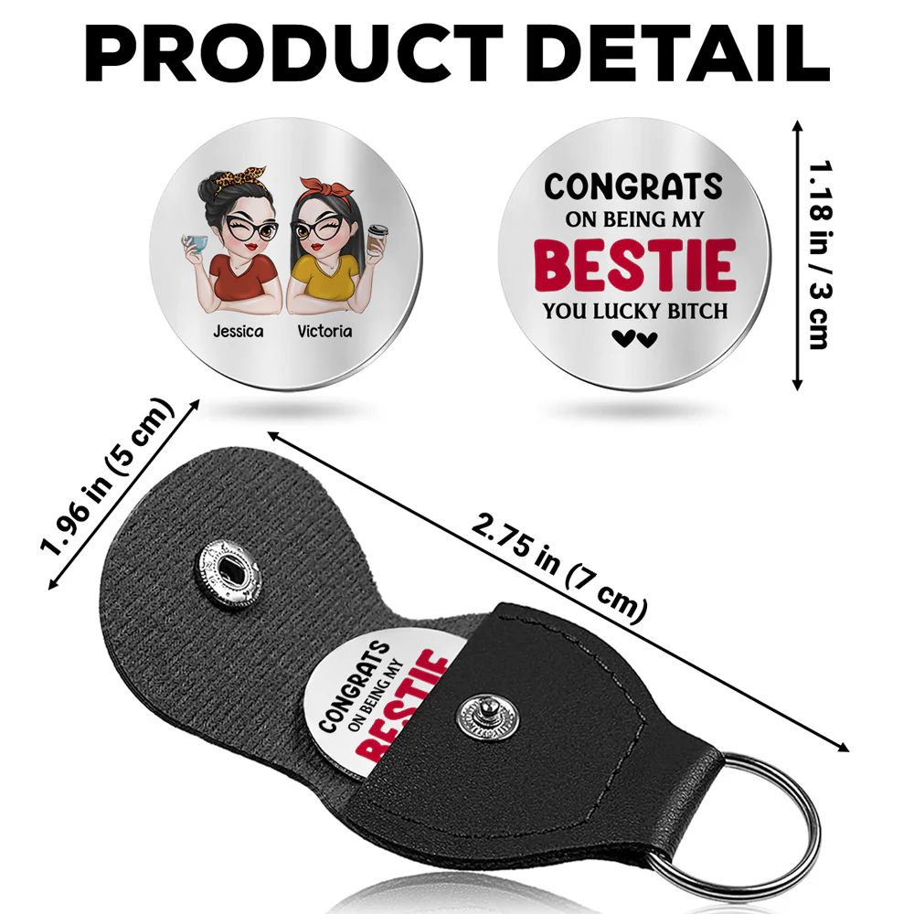 Congrats On Being My Bestie - Personalized Custom Pocket Hug - Image 5