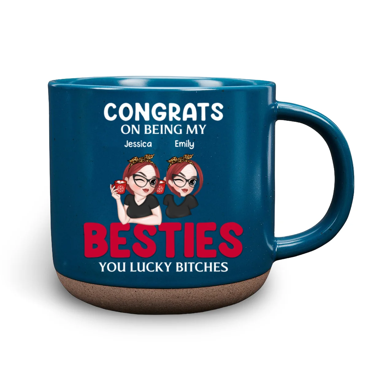 Congrats On Being My Bestie - Personalized Custom Pottery Mug - Image 8