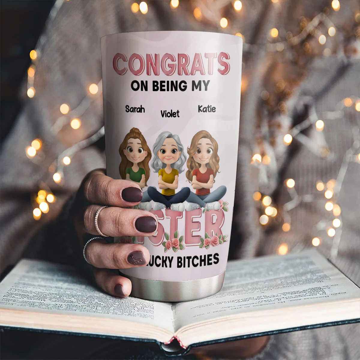 Congrats On Being My Bestie - Personalized Custom Tumbler - Image 2