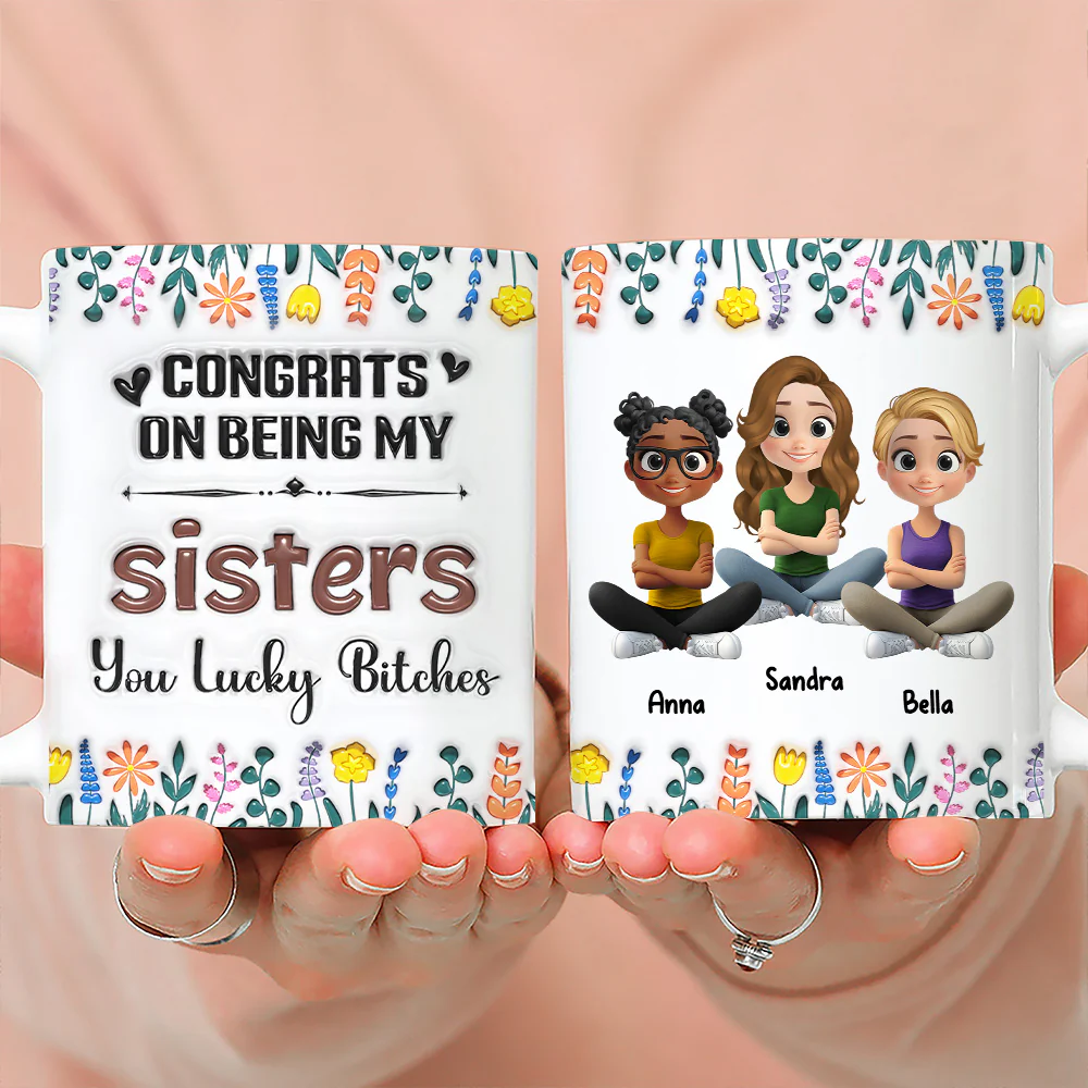 Congrats On Being My Forever Bestie - Personalized Custom 3D Inflated Effect Mug - Image 3