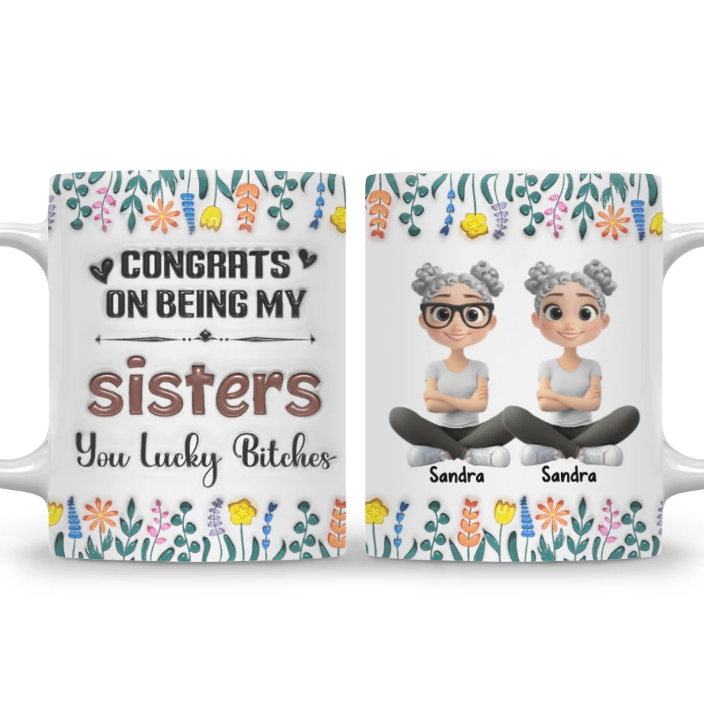 Congrats On Being My Forever Bestie - Personalized Custom 3D Inflated Effect Mug - Image 5