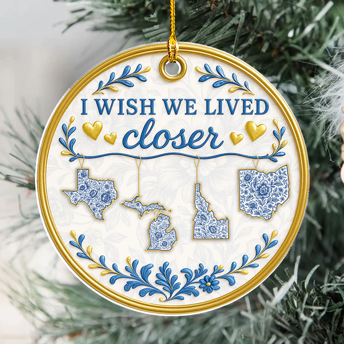Congrats On Being My Besties - Personalized Custom Acrylic Ornament - Image 3