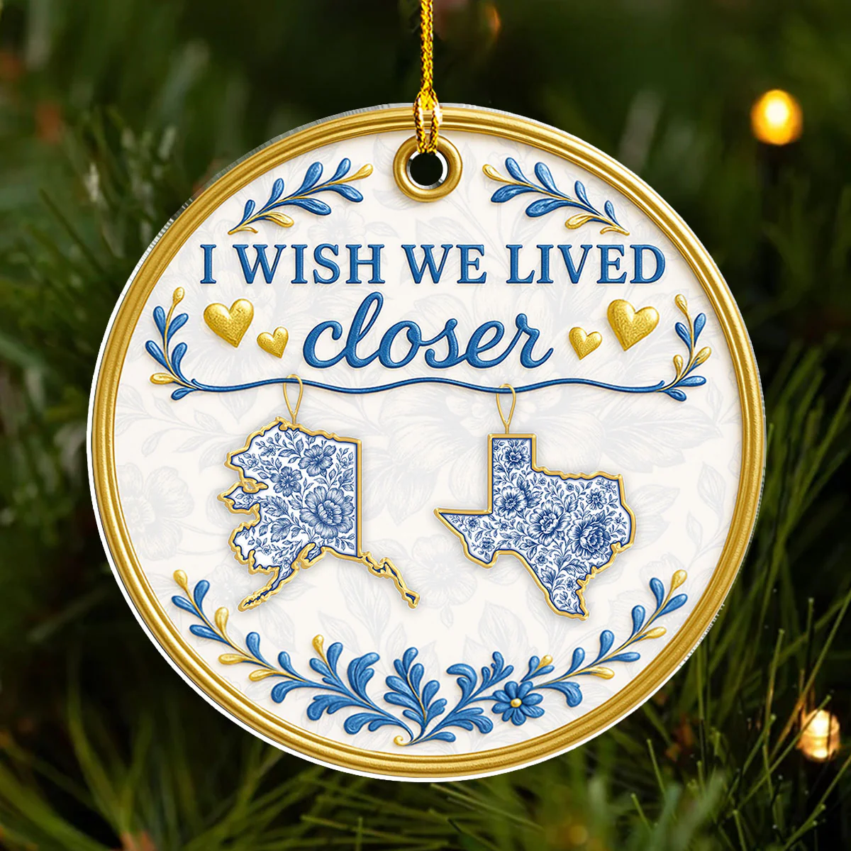 Congrats On Being My Besties - Personalized Custom Acrylic Ornament - Image 4