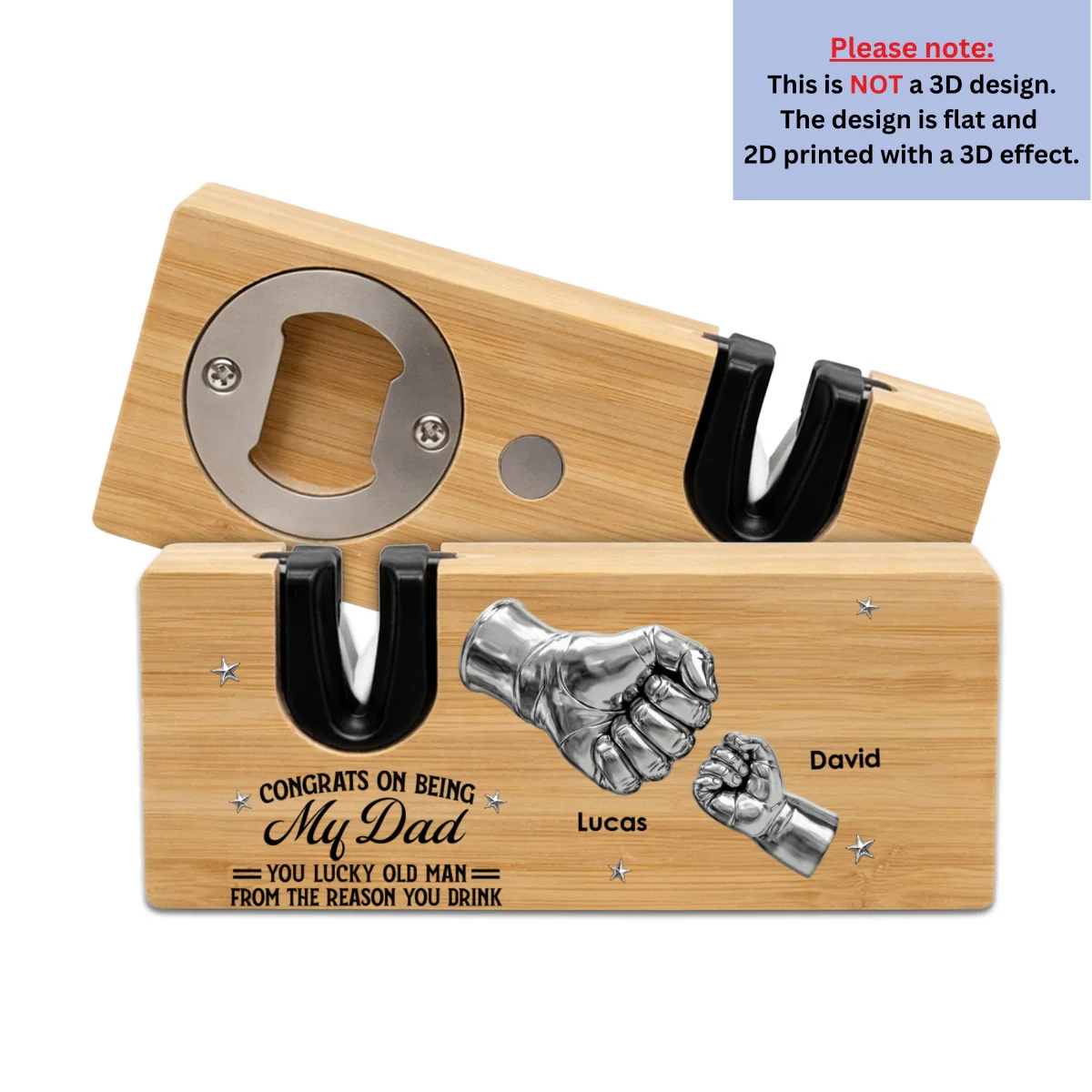 Congrats On Being My Dad - Personalized Custom Opener Sharpener Stowel - Image 6