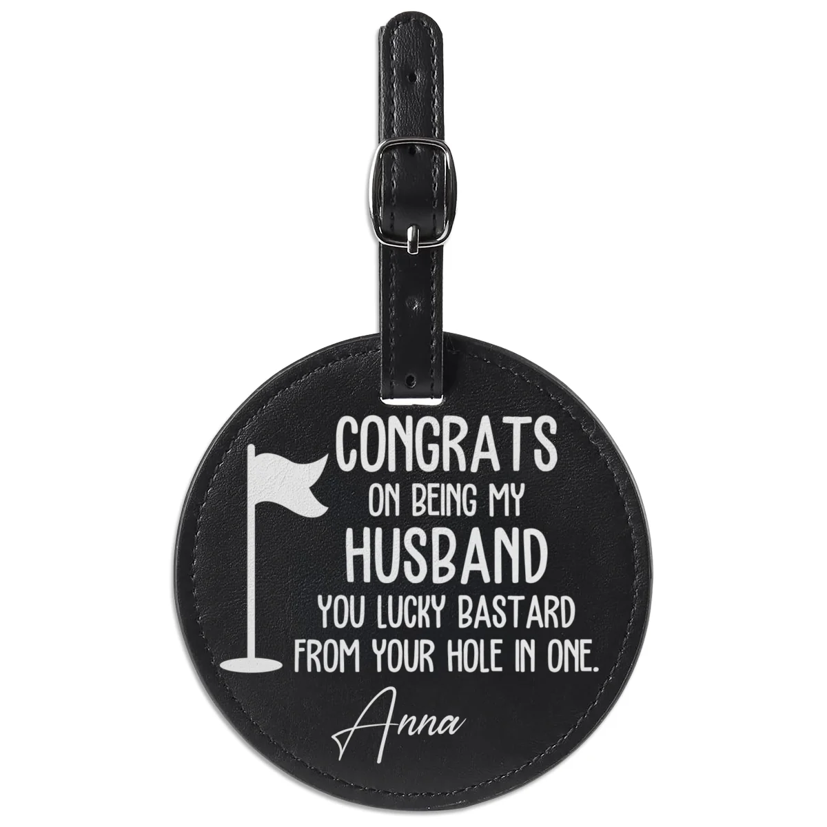 Congrats On Being My Husband - Personalized Custom Golf Tee Bag - Image 7