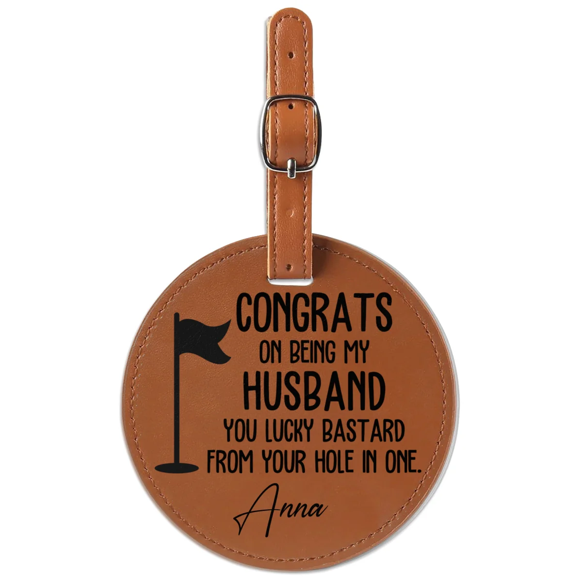 Congrats On Being My Husband - Personalized Custom Golf Tee Bag - Image 8