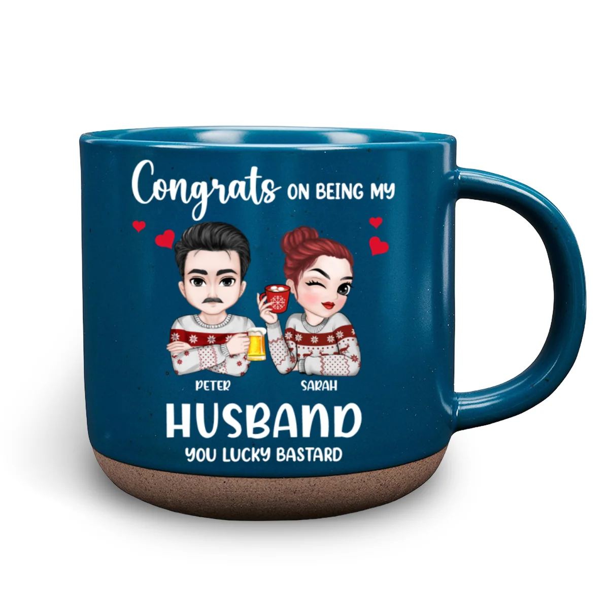 Congrats On Being My Husband - Personalized Custom Pottery Mug - Image 8