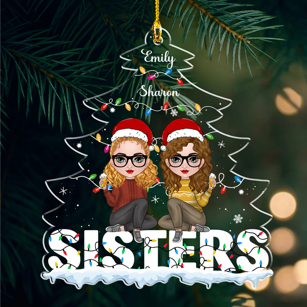 Congrats On Being My Siblings - Personalized Custom Acrylic Ornament - Image 3