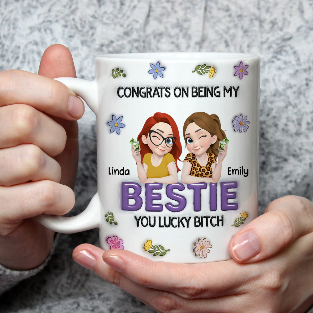 Congrats - Personalized Custom 3D Inflated Effect Mug - Image 3