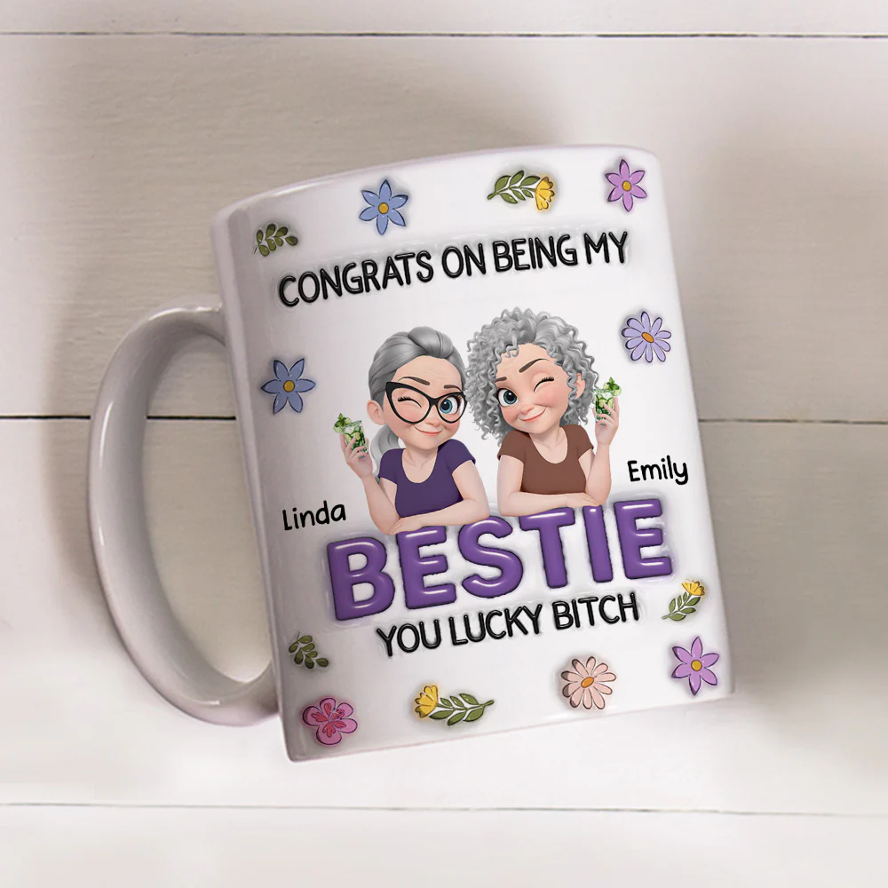 Congrats - Personalized Custom 3D Inflated Effect Mug - Image 4