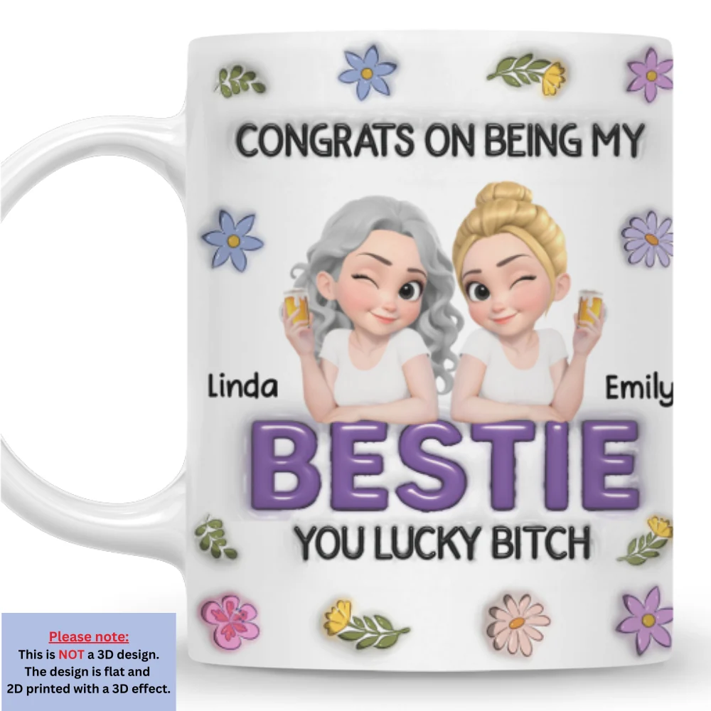 Congrats - Personalized Custom 3D Inflated Effect Mug - Image 7