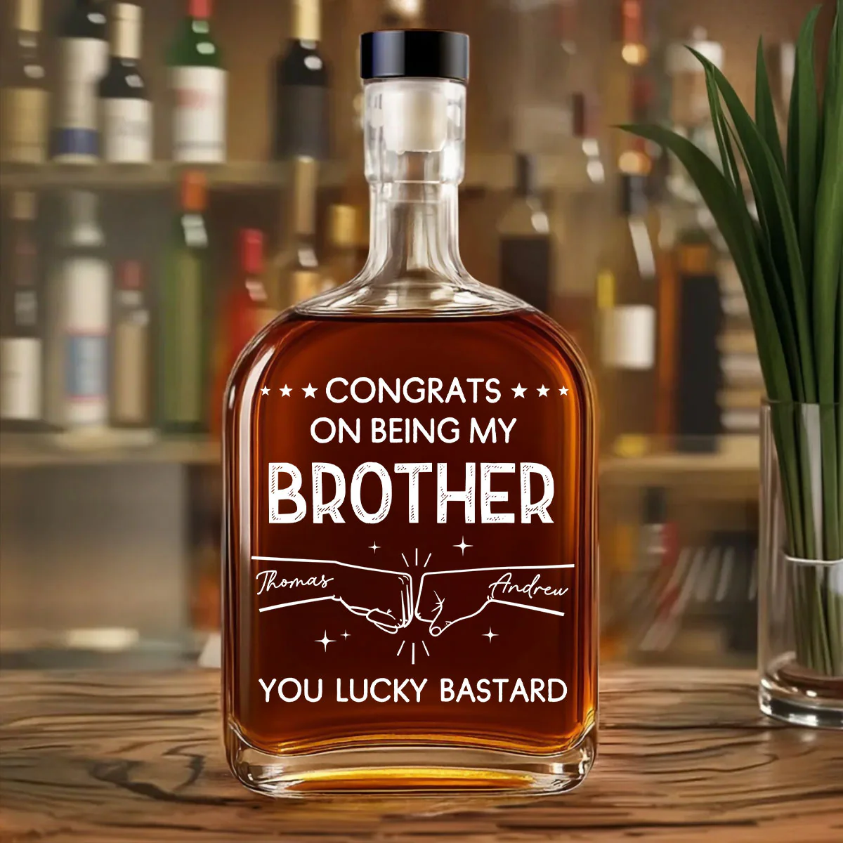 Congrats - Personalized Custom Spirits Decanter - Image 3