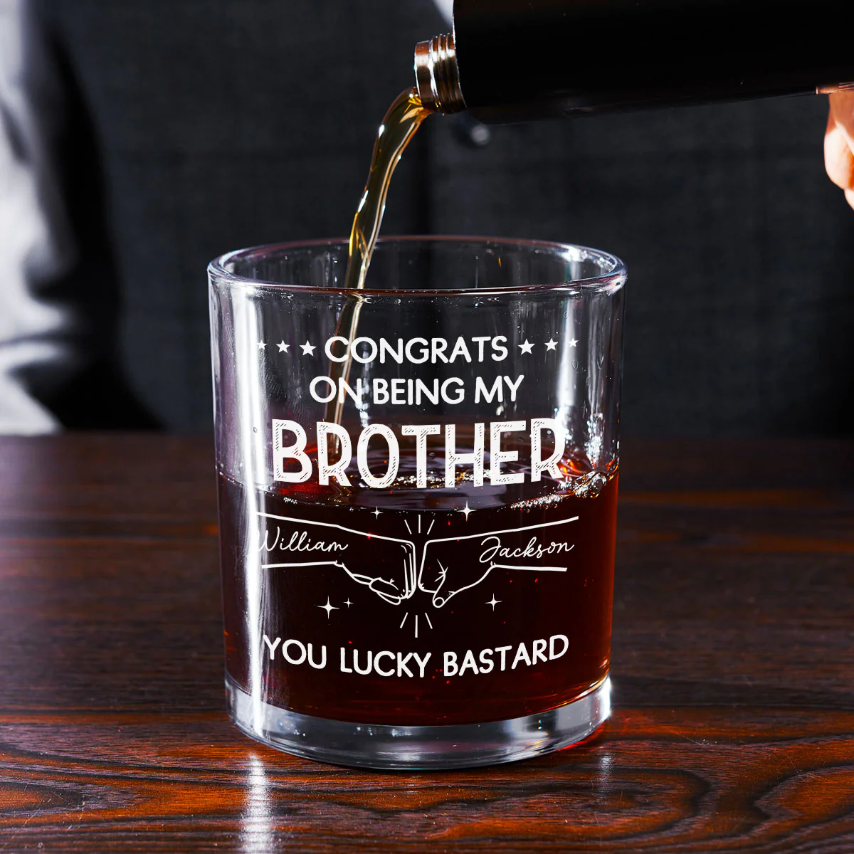Congrats - Personalized Custom Whiskey Glass - Image 2