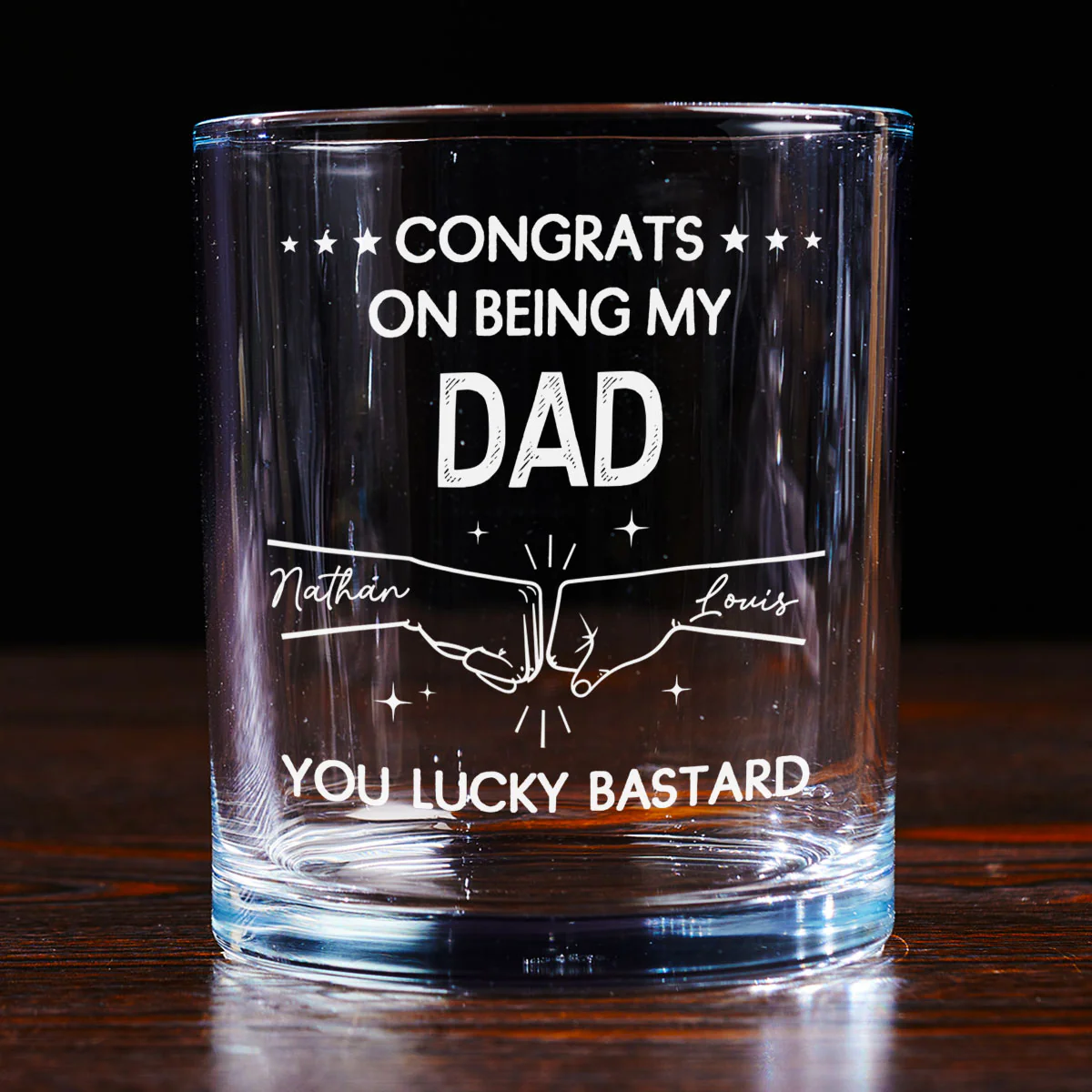 Congrats - Personalized Custom Whiskey Glass - Image 3