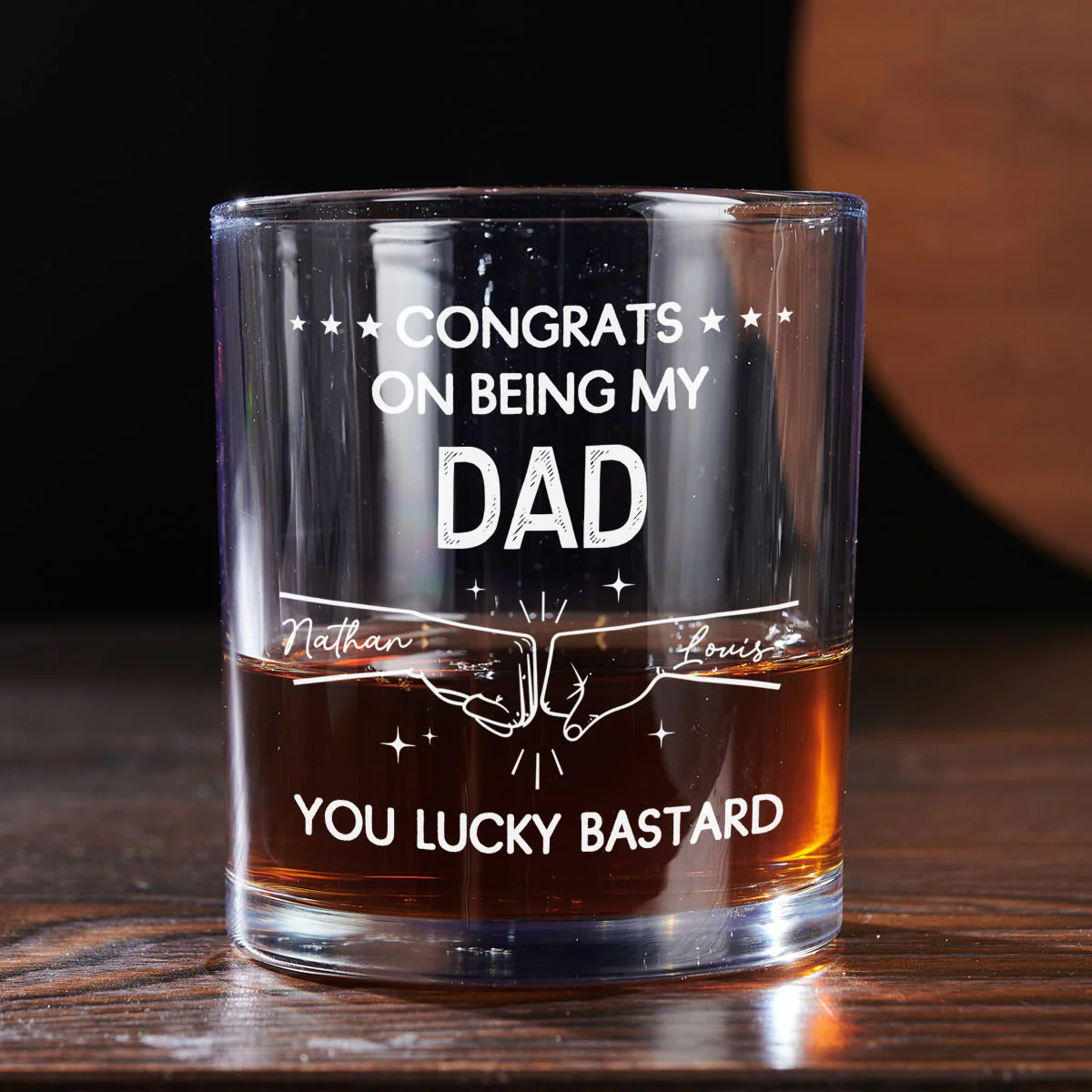 Congrats - Personalized Custom Whiskey Glass - Image 4
