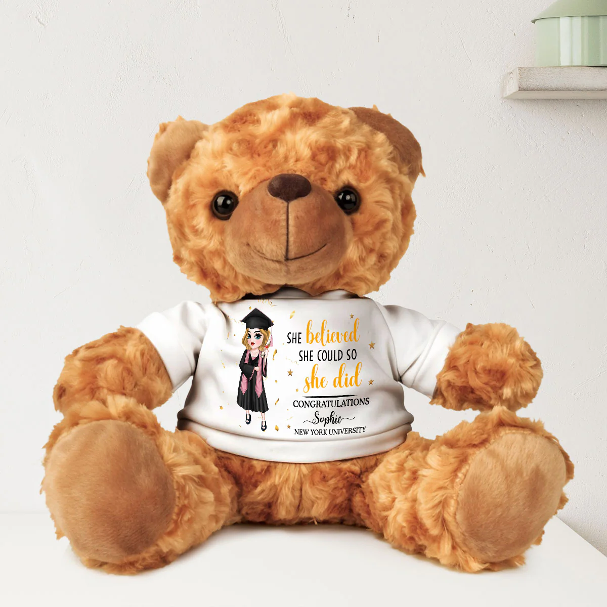 Congratulations On Your Graduation - Personalized Custom Cuddle Bear - Image 4