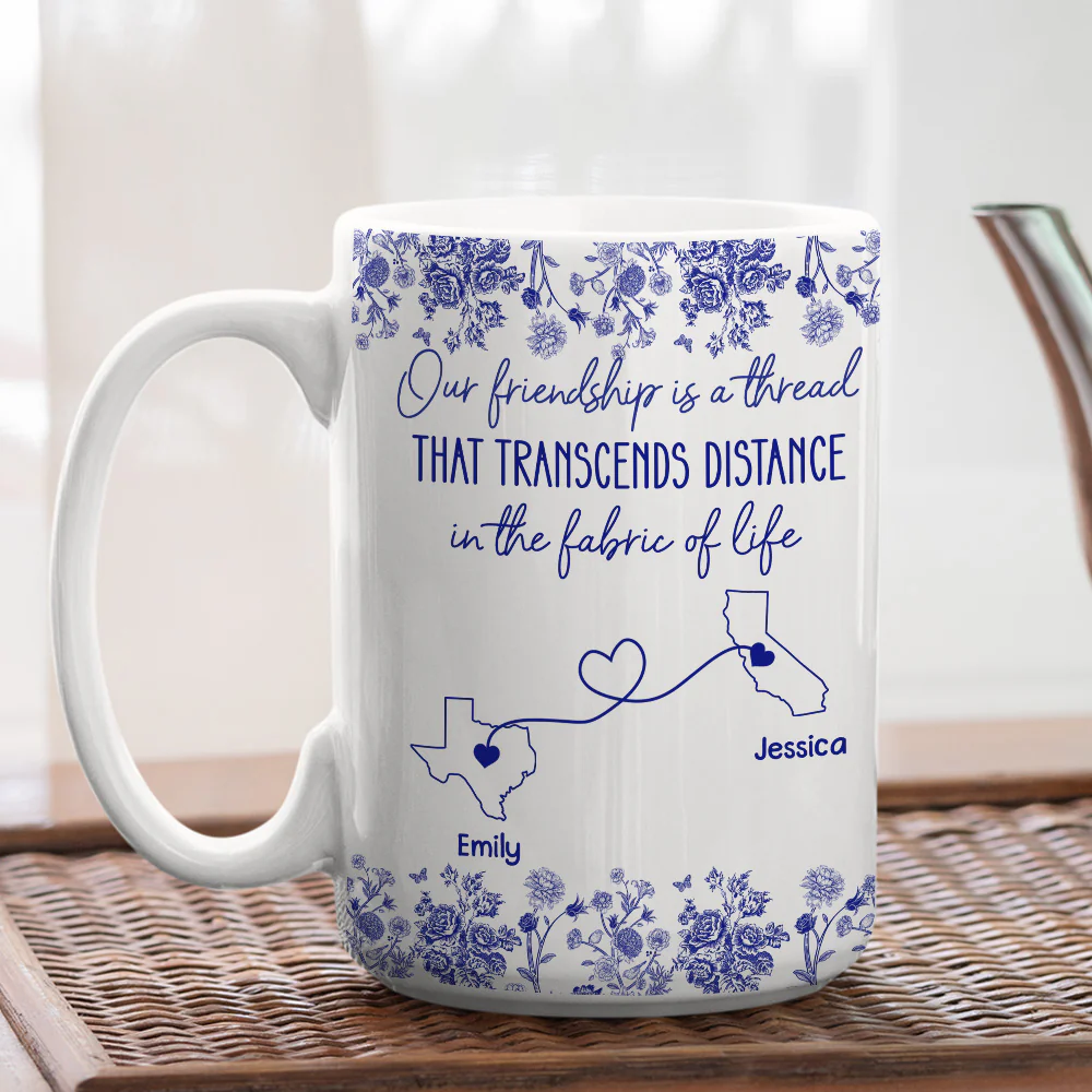 Connected By An Unseen Thread - Personalized Custom Coffee Mug - Image 5
