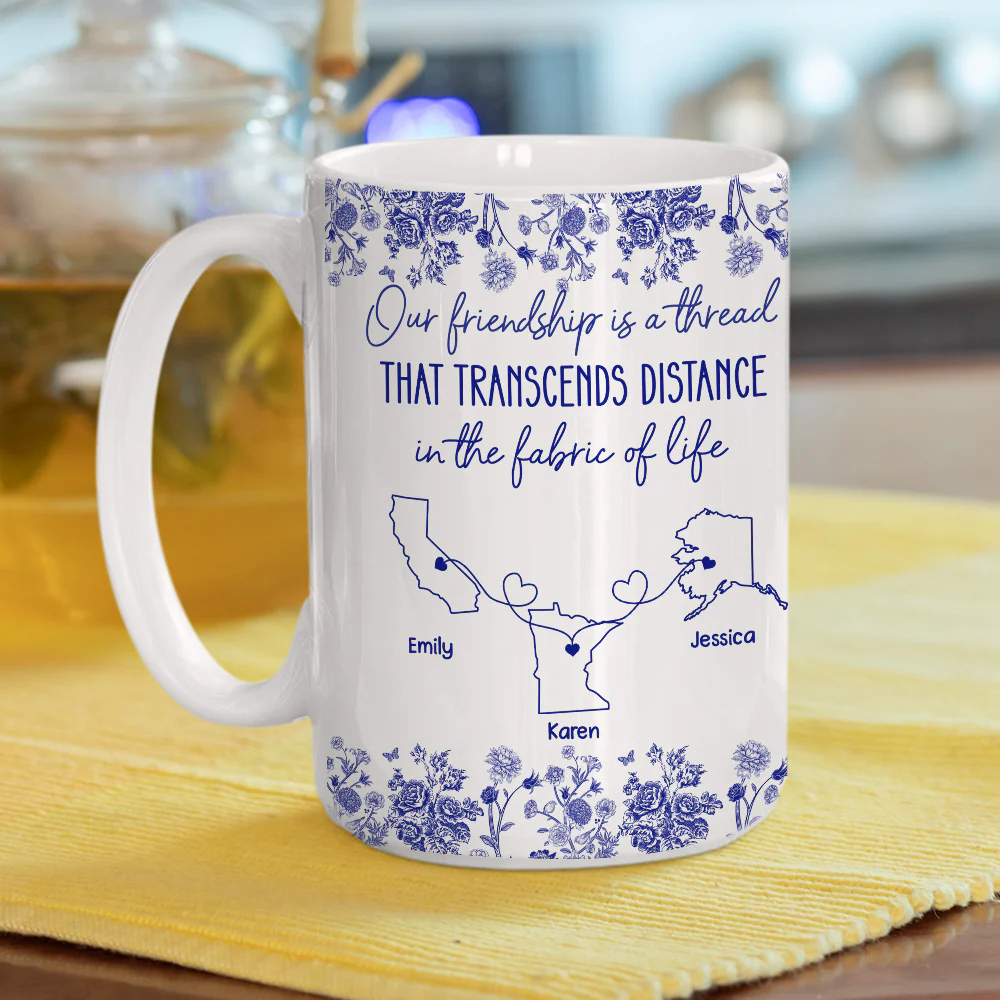 Connected By An Unseen Thread - Personalized Custom Coffee Mug - Image 6