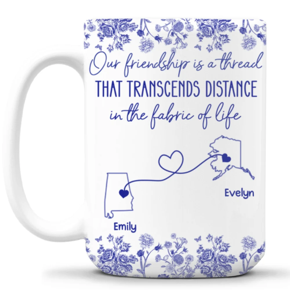Connected By An Unseen Thread - Personalized Custom Coffee Mug - Image 8