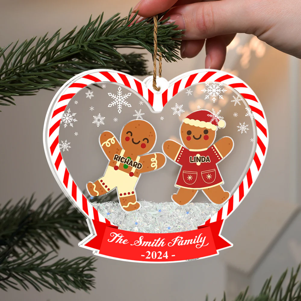 Cookie Family - Personalized Custom Acrylic Shaker Ornament - Image 3