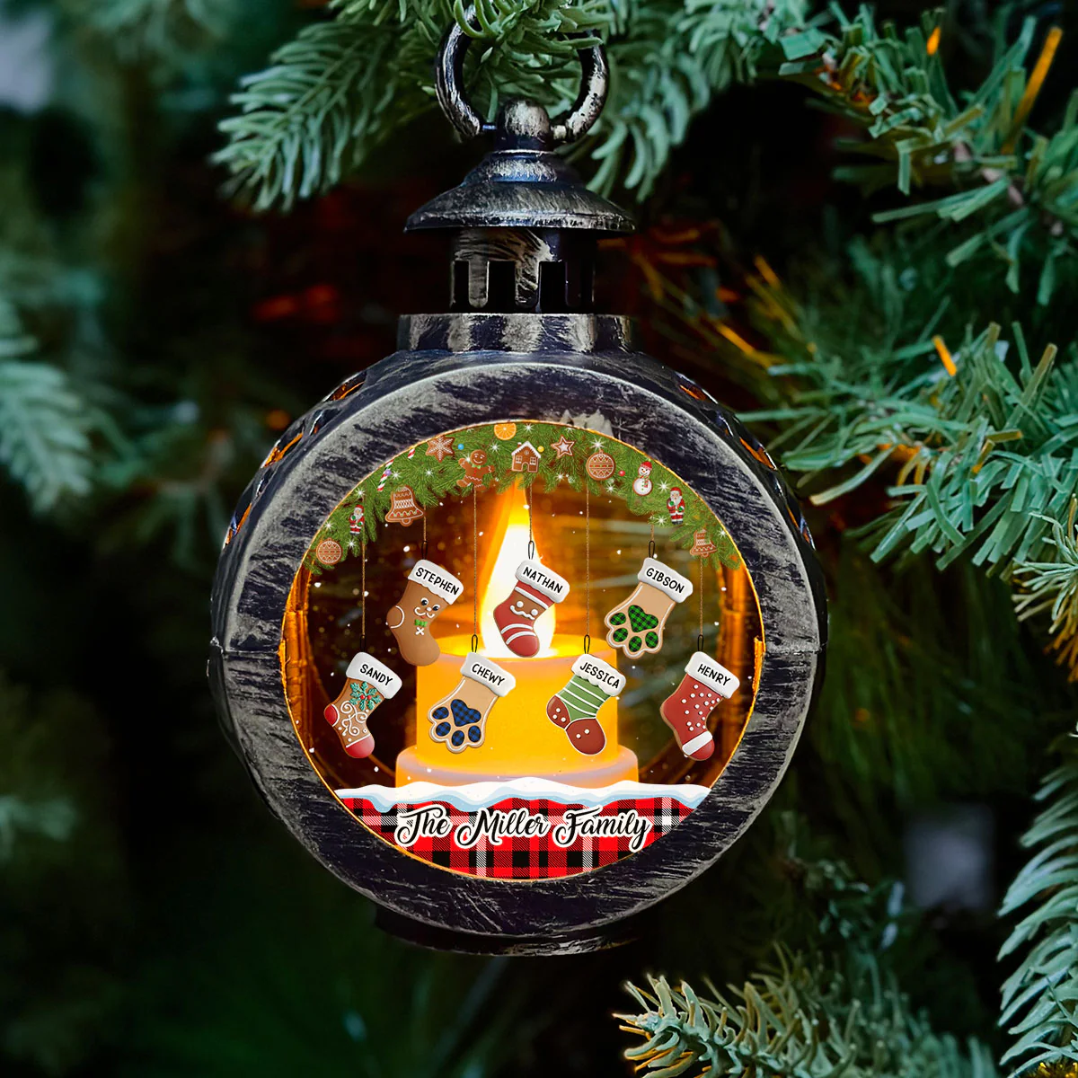Cookie Stocking - Personalized Custom Christmas Lantern - Image 2