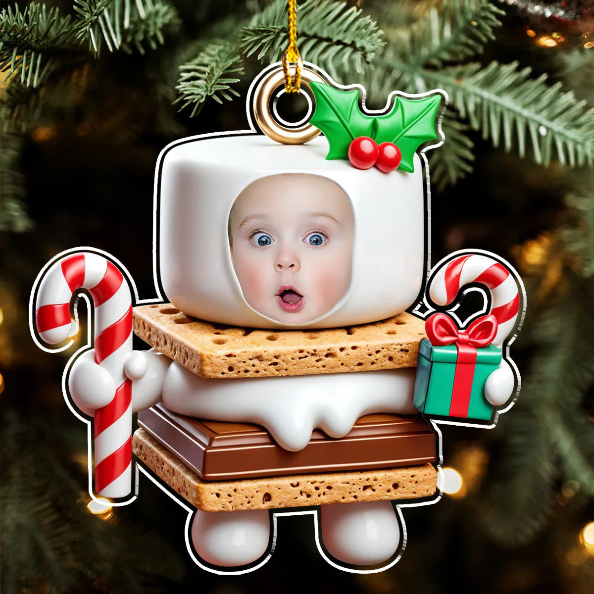 Cookies Cute Christmas - Personalized Custom Acrylic Ornament - Image 4