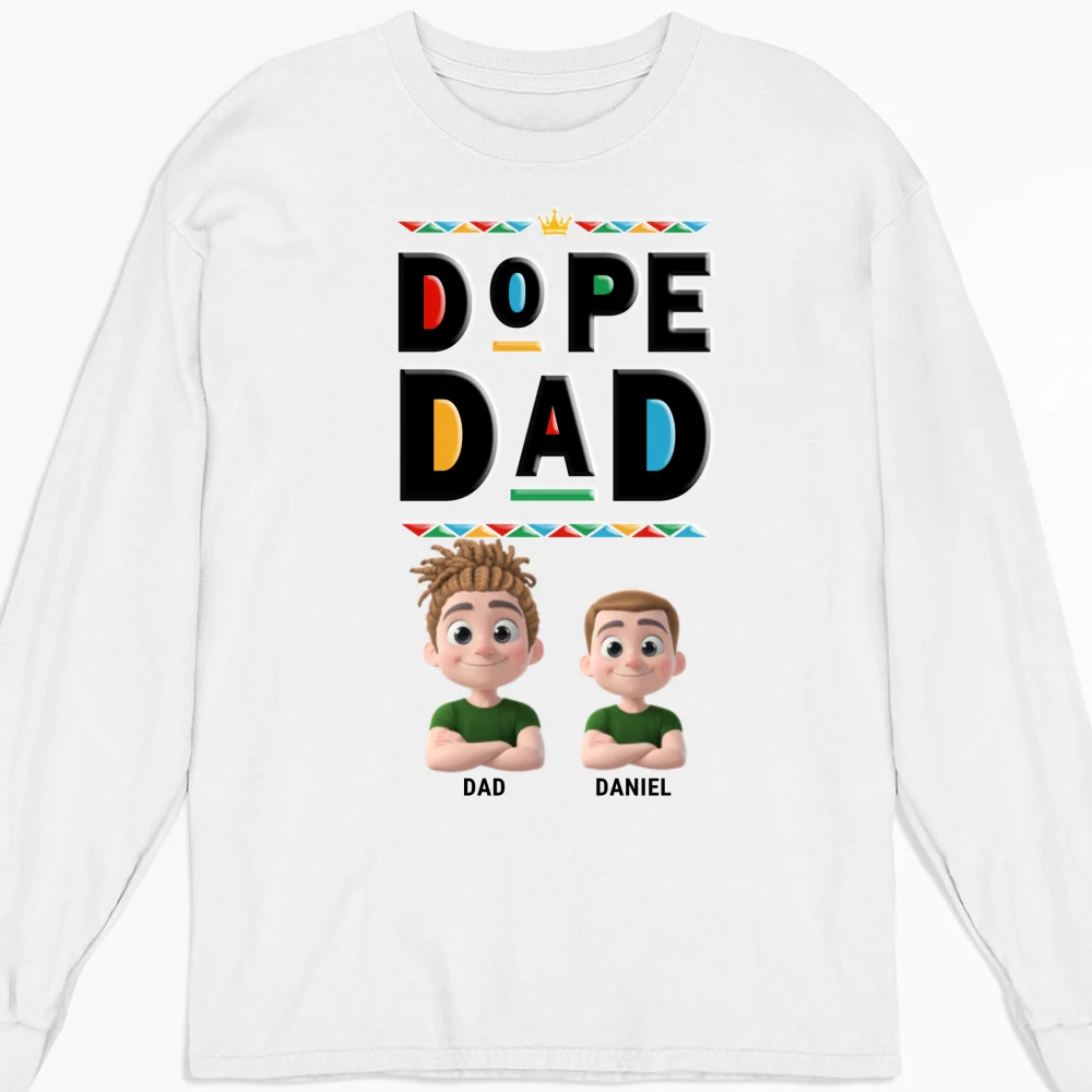 Cool Black Dad - Personalized Custom Shirt - Image 10