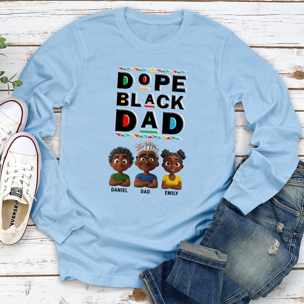 Cool Black Dad - Personalized Custom Shirt - Image 5