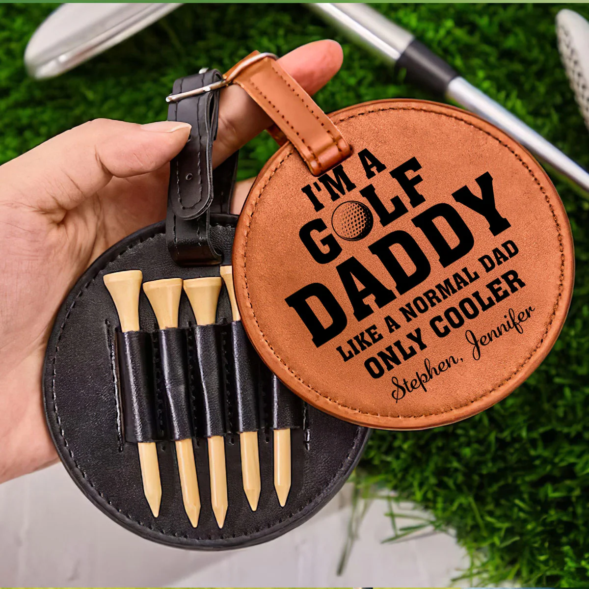 Cool Golf Dad - Personalized Custom Golf Tee Bag - Image 3