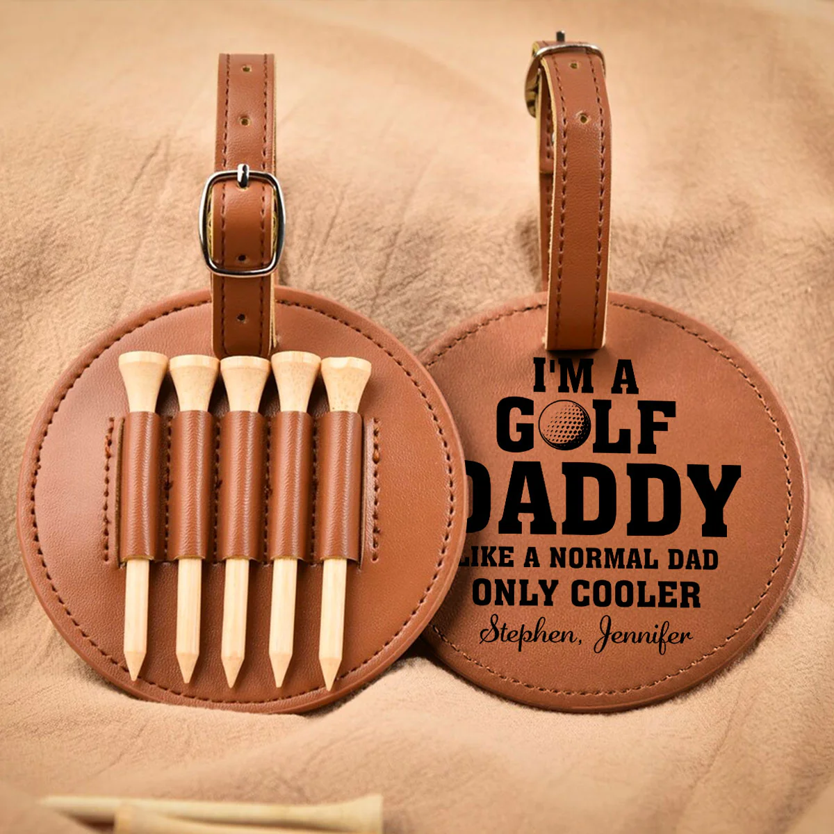 Cool Golf Dad - Personalized Custom Golf Tee Bag - Image 4