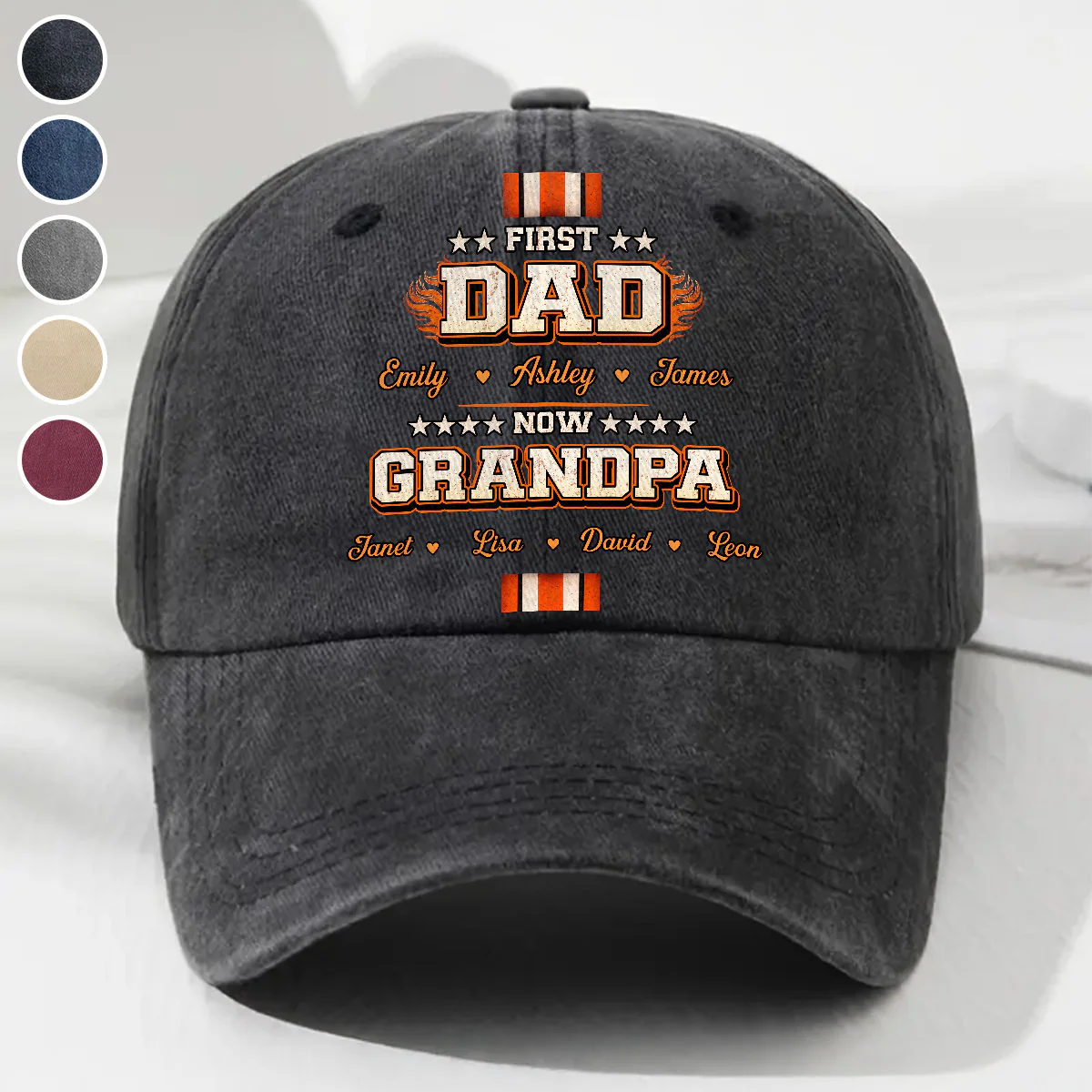 Cool Papa - Personalized Custom Vintage Washed Denim Cap