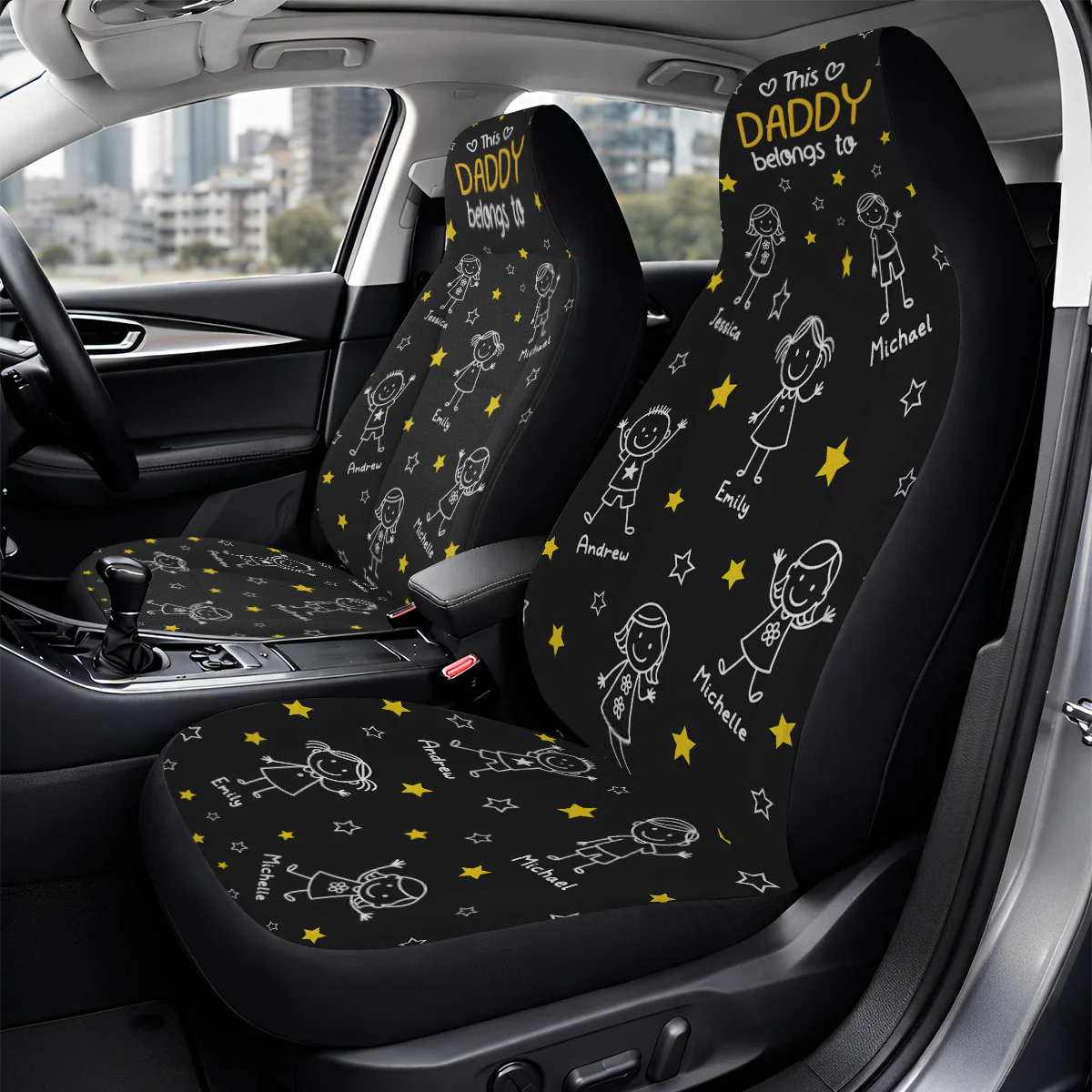 Cooler Than All Other Grandpa - Personalized Custom Car Seat Cover - Image 2