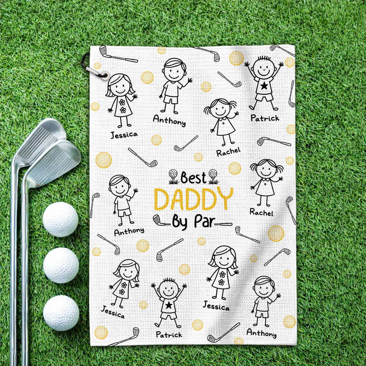 Cooler Than All Other Grandpa - Personalized Custom Golf Towel