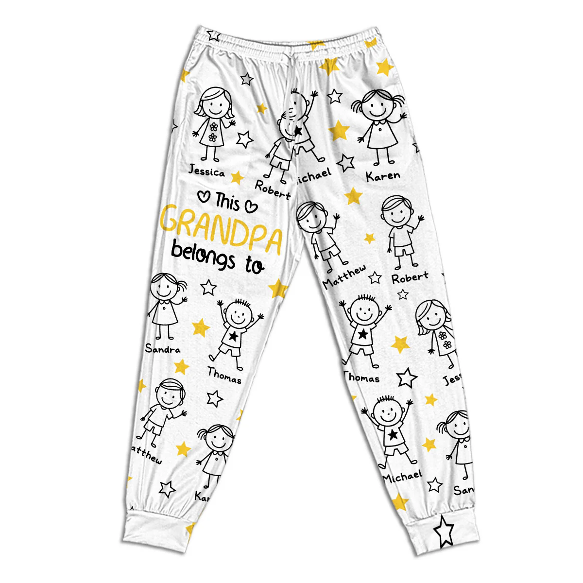 Cooler Than All Other Grandpa - Personalized Custom Pajama Pants