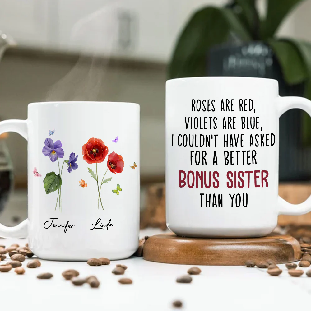 Could Not Have Asked For A Better Sister Than You - Personalized Custom Mug - Image 4
