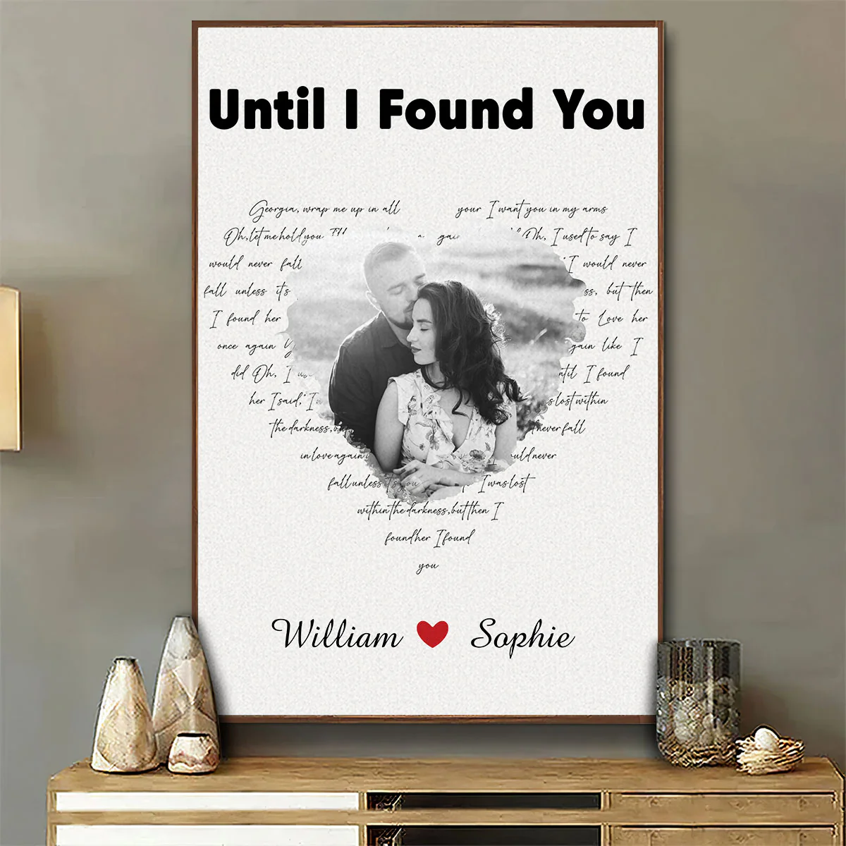 Couple Anniversary Song Lyrics Wall Art - Personalized Custom Poster
