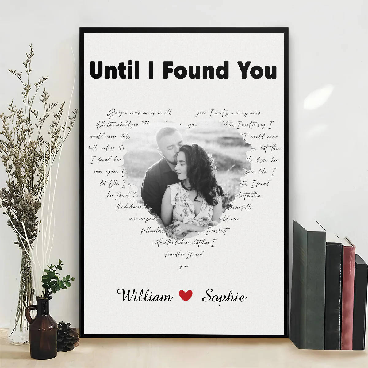 Couple Anniversary Song Lyrics Wall Art - Personalized Custom Poster - Image 2