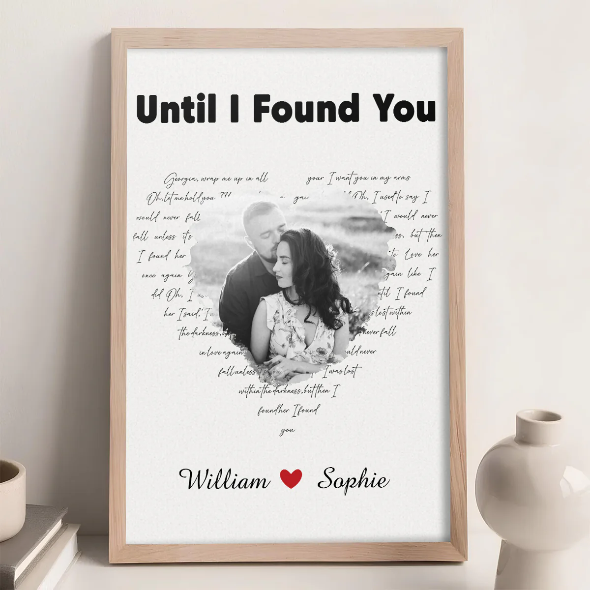 Couple Anniversary Song Lyrics Wall Art - Personalized Custom Poster - Image 3