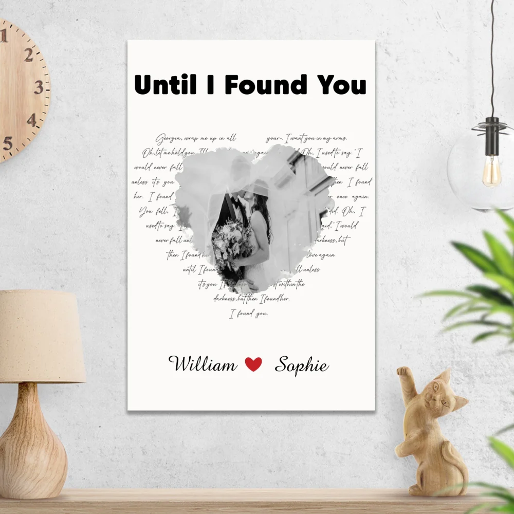 Couple Anniversary Song Lyrics Wall Art - Personalized Custom Poster - Image 5
